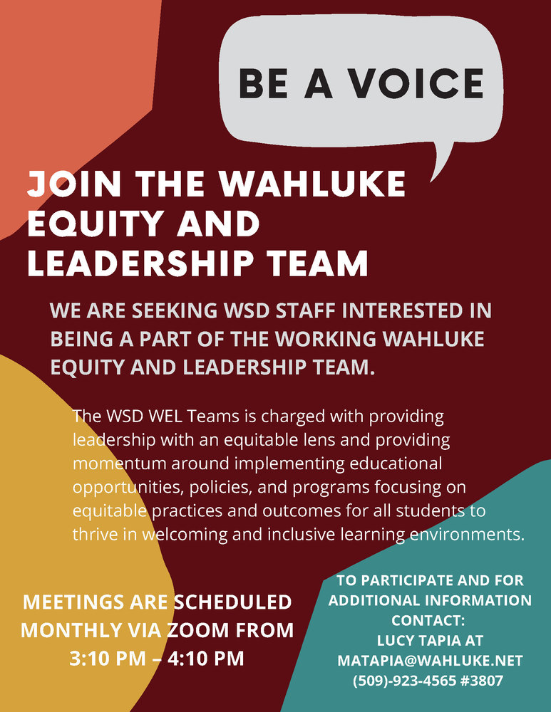 Wahluke Equity Leadership (WEL) Team