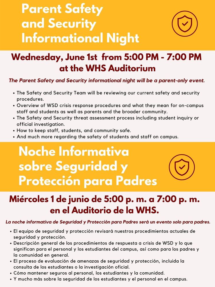 Parent Safety and Security Informational Night
