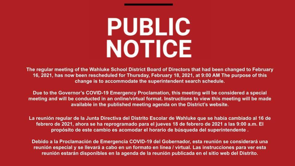 PUBLIC NOTICE