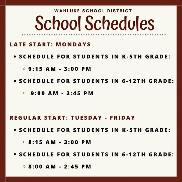 school schedule 